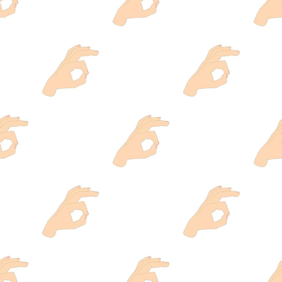 Ok hand symbol pattern seamless vector
