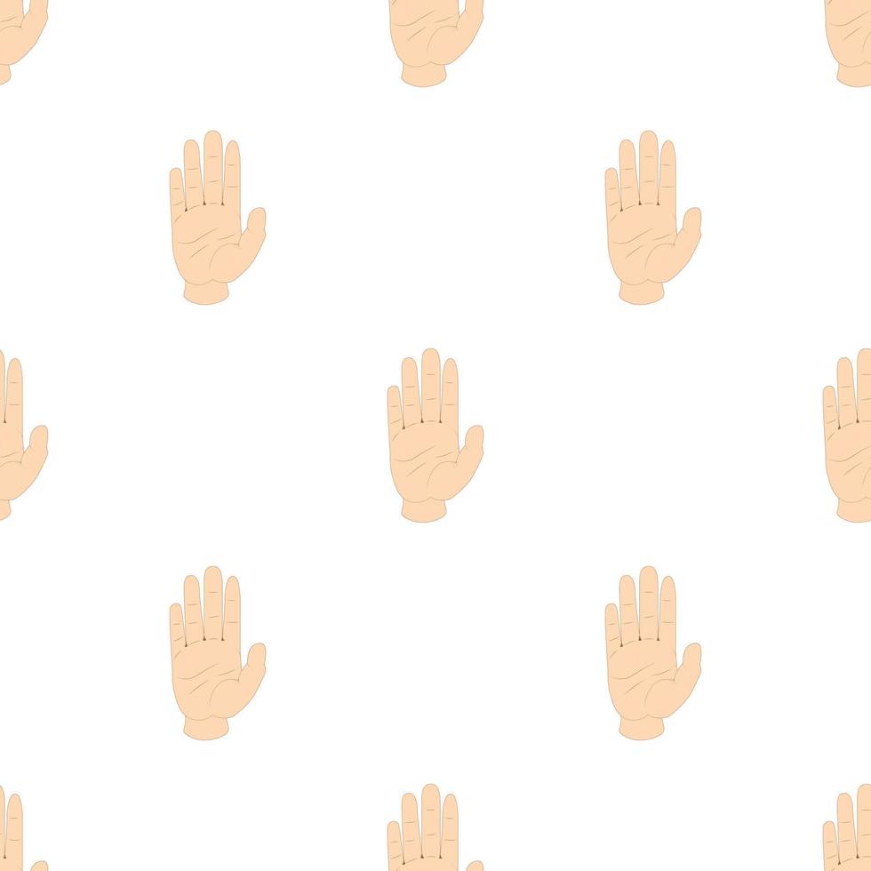 Hand showing five fingers pattern seamless vector