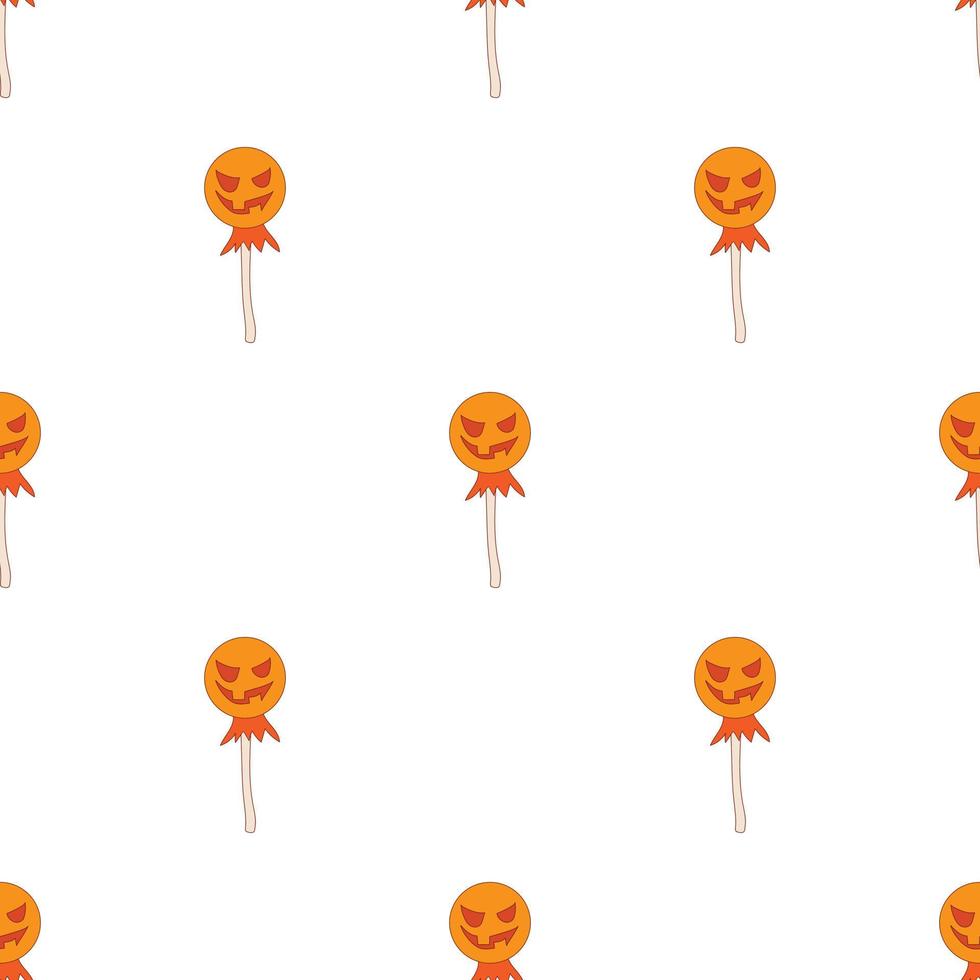 Halloween scarecrow pattern seamless vector
