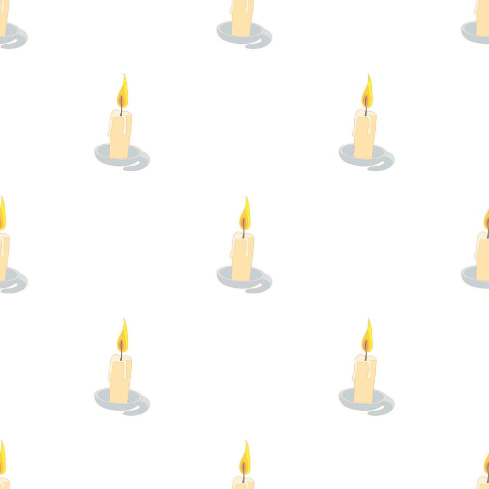 Burning candle pattern seamless vector