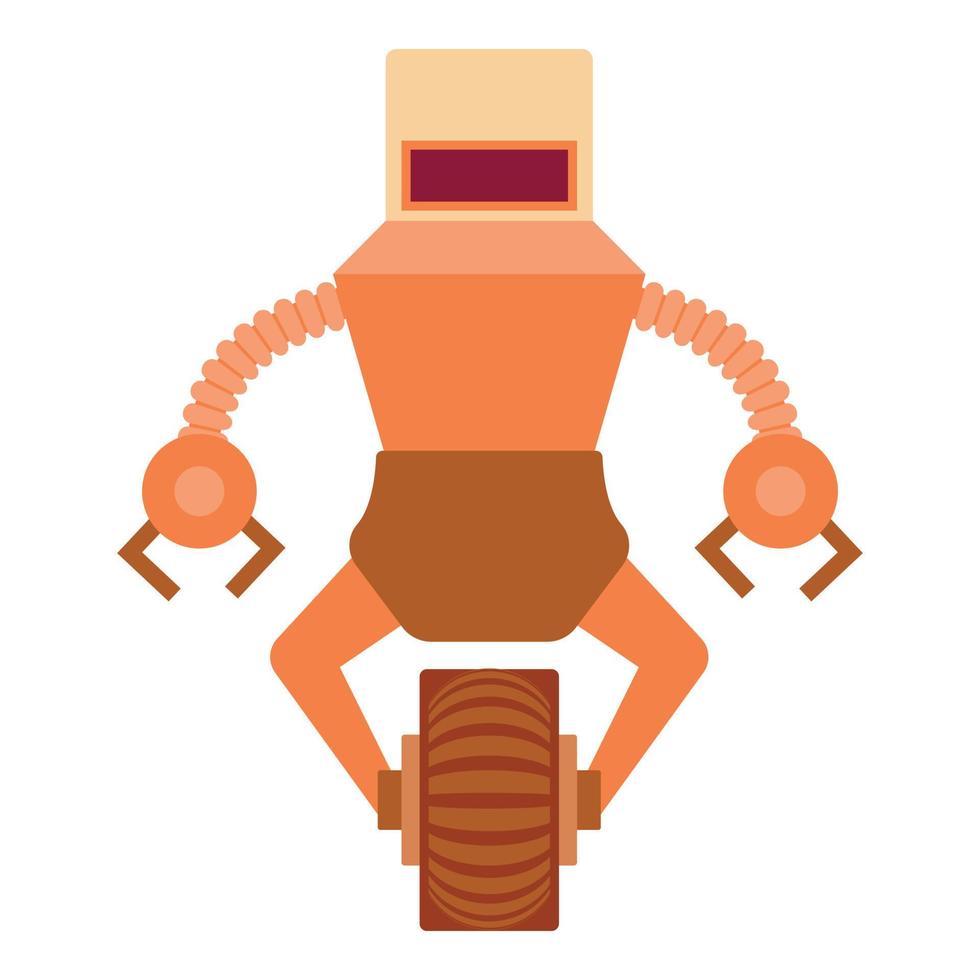 Robot guard icon, cartoon style vector