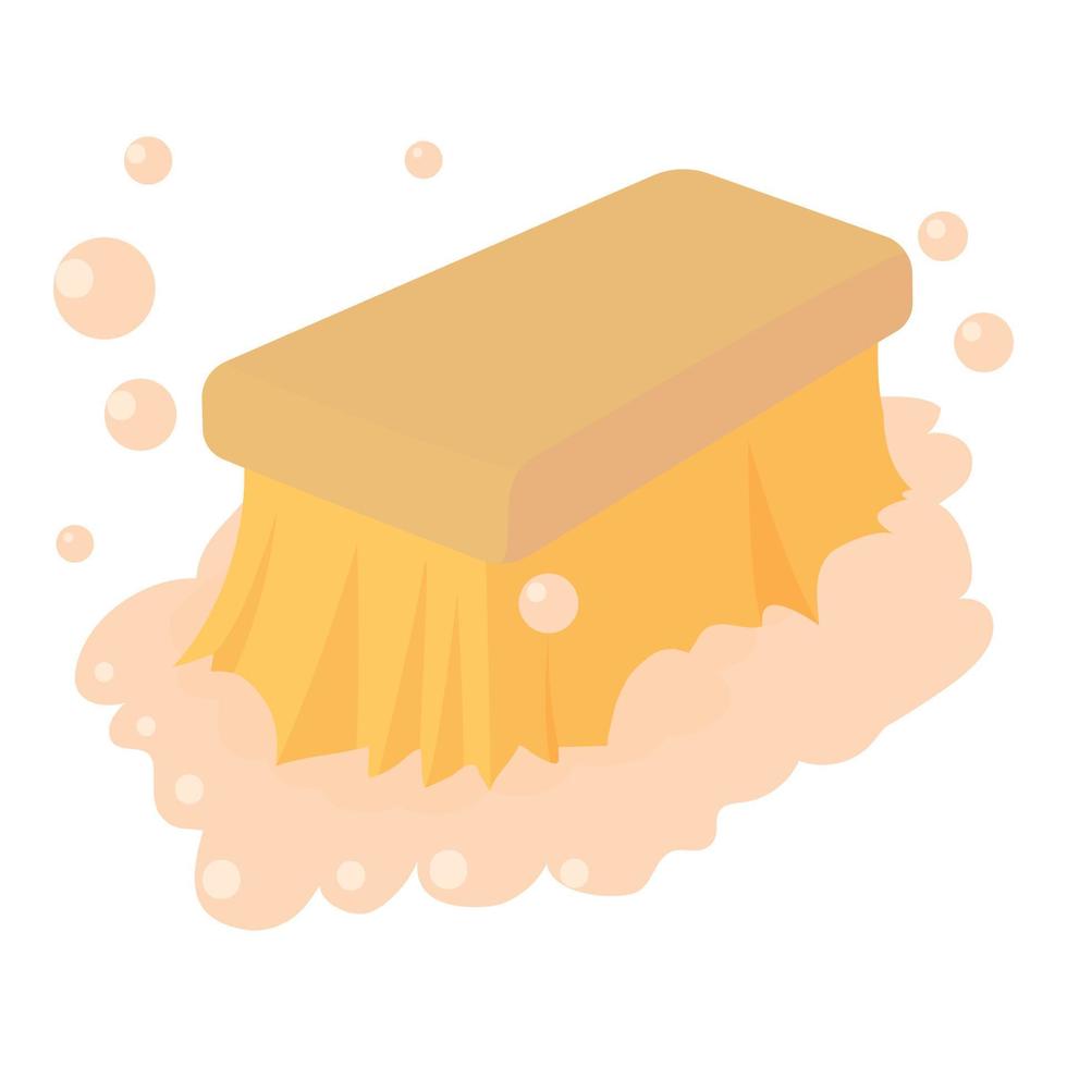 Wet cleaning icon, cartoon style vector