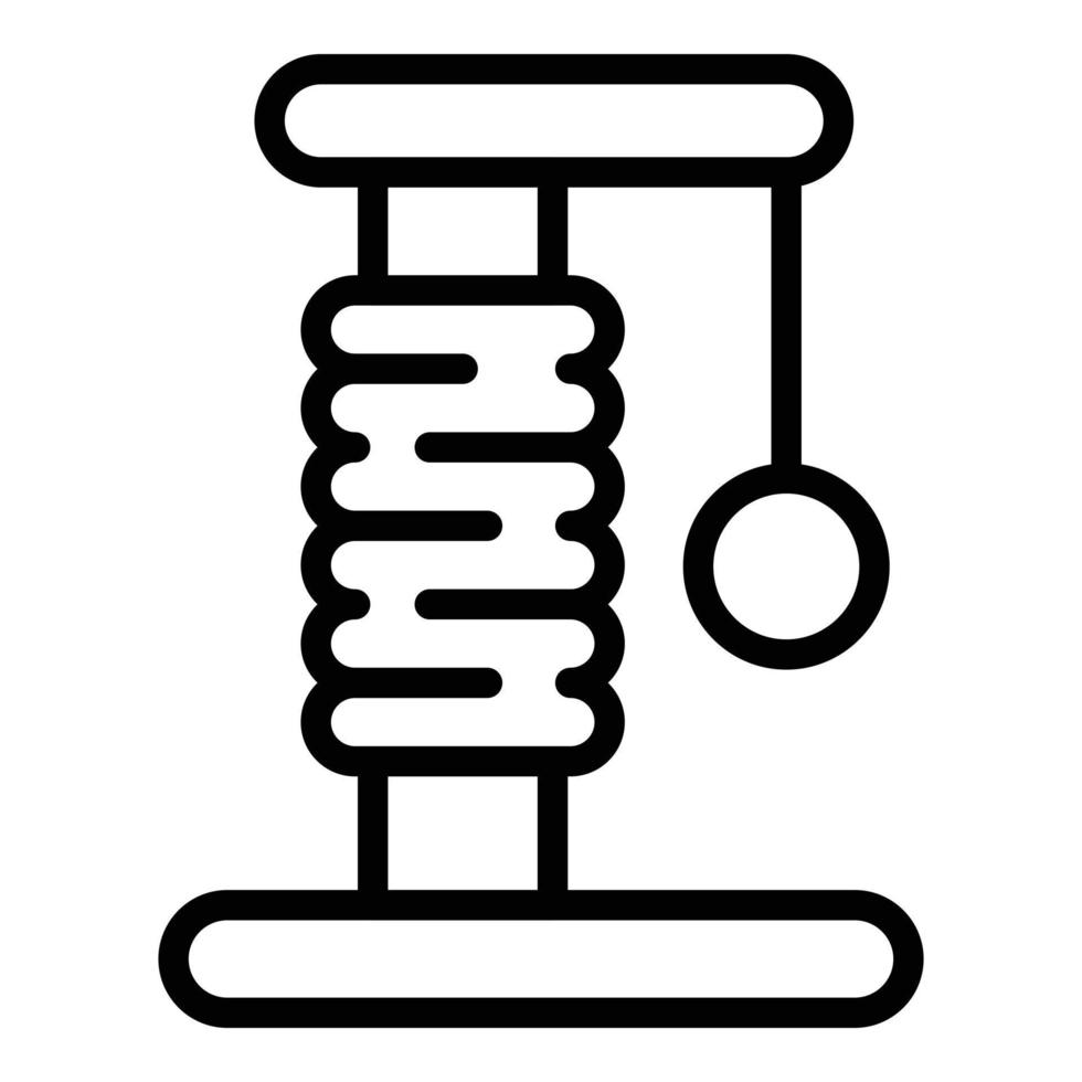 Cat play tower icon outline vector. Toy furniture vector