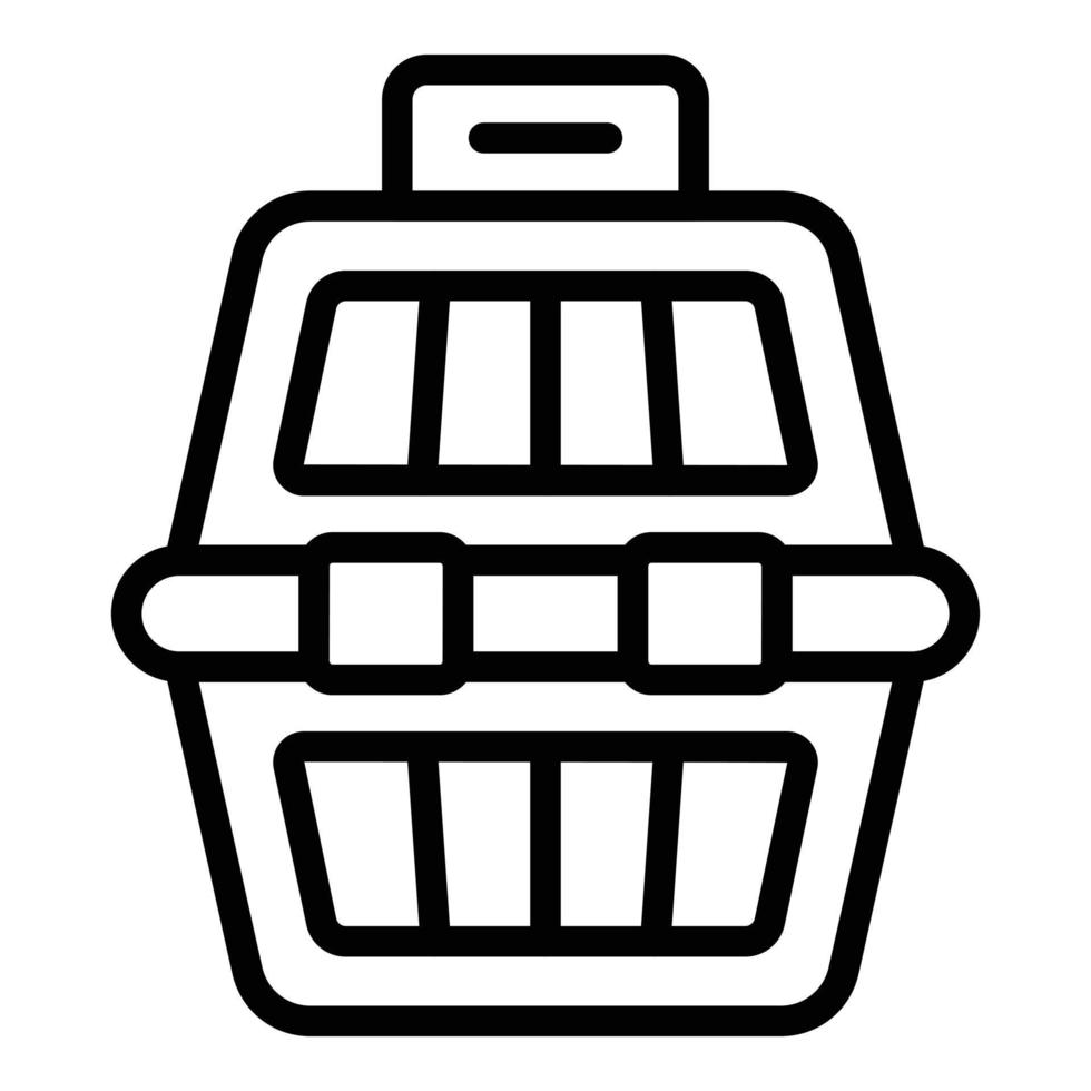 Cat travel basket icon outline vector. House tower vector
