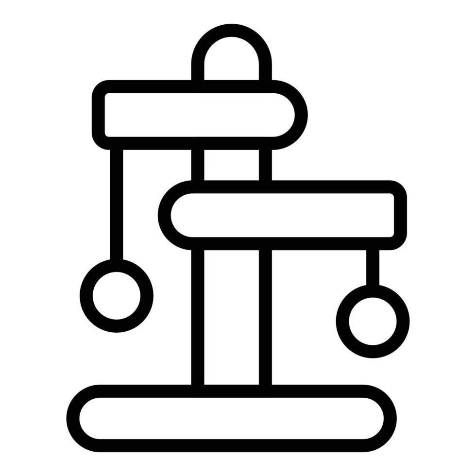 Cat toy house icon outline vector. Pet furniture vector