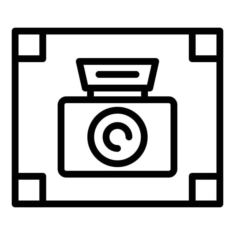 Focus screenshot icon outline vector. Cam image vector