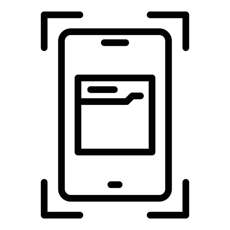 Screenshot icon outline vector. Camera button vector
