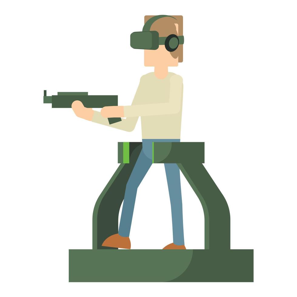 Game gun icon, cartoon style vector