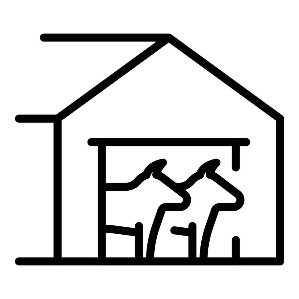 Farm cow icon outline vector. Breed animal vector