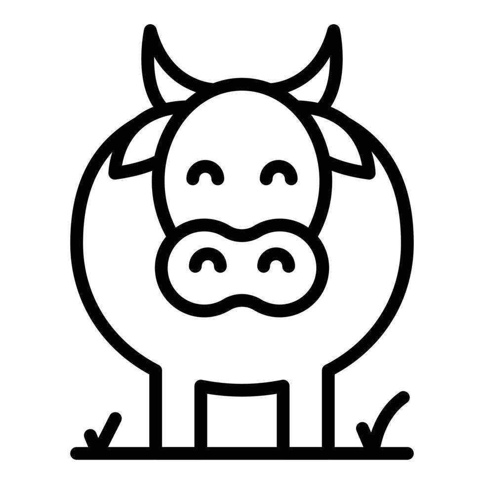 Dairy cow icon outline vector. Cattle farm vector