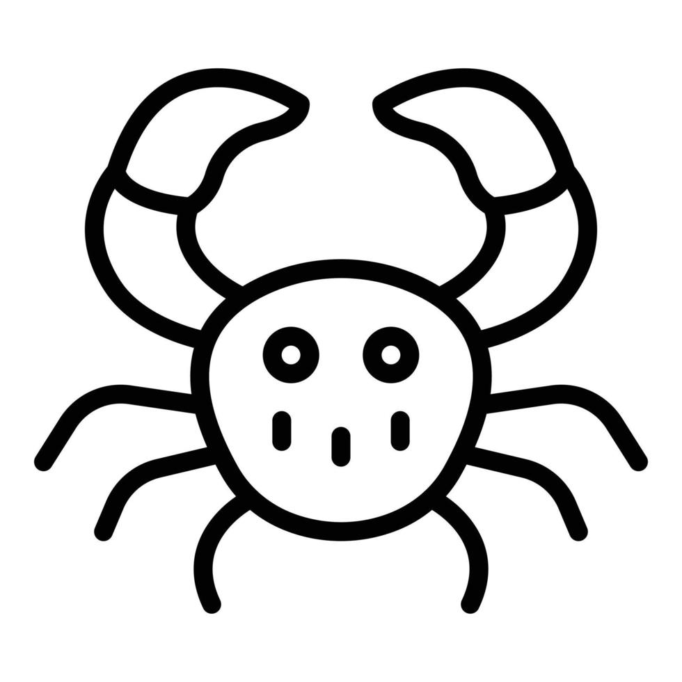 Food crab icon outline vector. Japan food vector