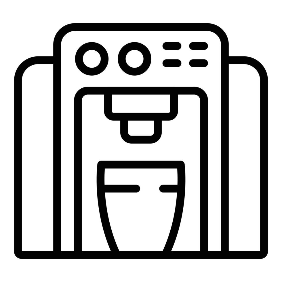 Home coffee machine icon outline vector. Morning food vector