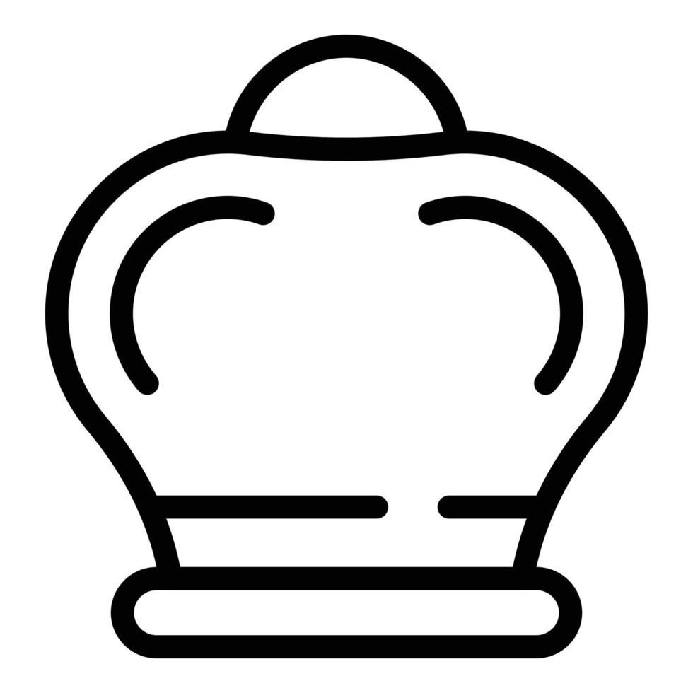 Chess crown icon outline vector. Online game vector