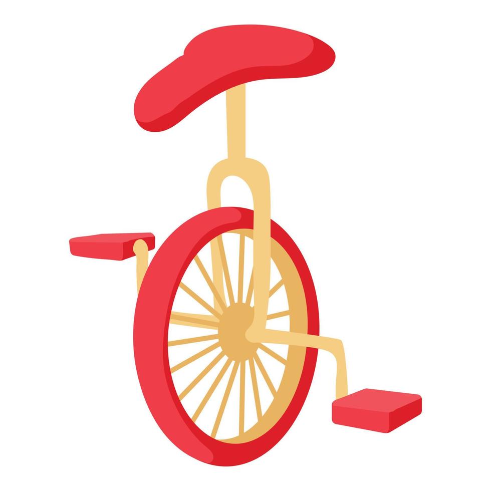 Unicycle icon, cartoon style vector