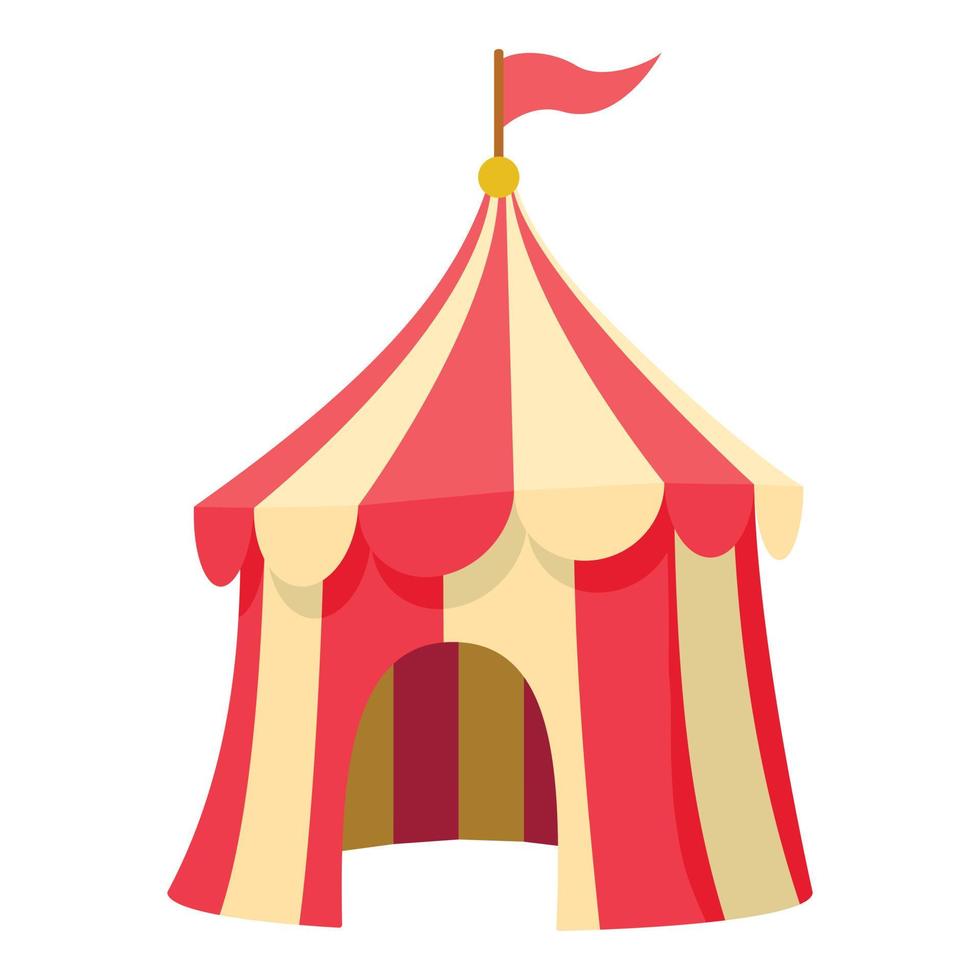 icono de carpa de circo, estilo de dibujos animados vector