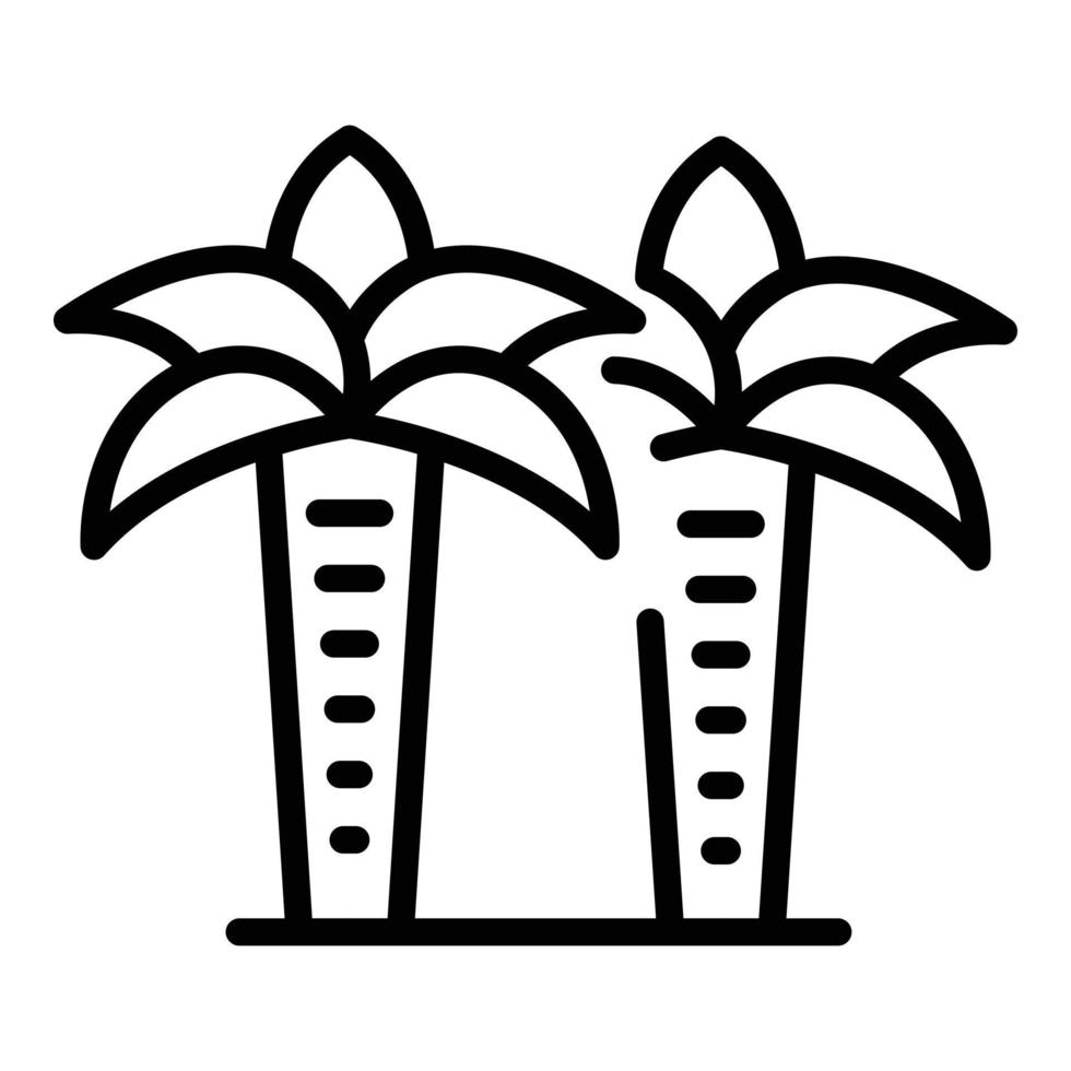 vector de contorno de icono de palmera de singapur. paisaje de la ciudad
