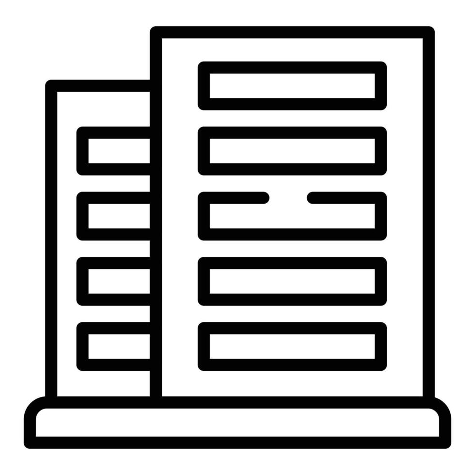 City building icon outline vector. Slovakia map vector