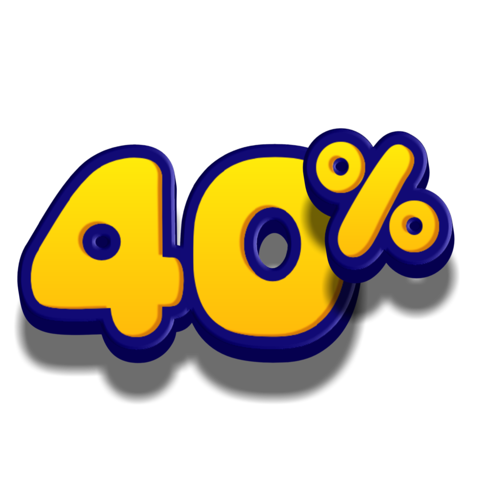 discount 3D text for sells and promotion png