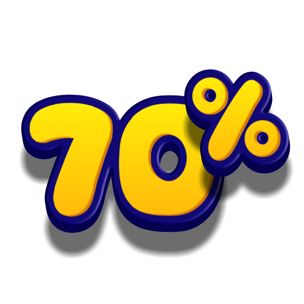 discount 3D text for sells and promotion png