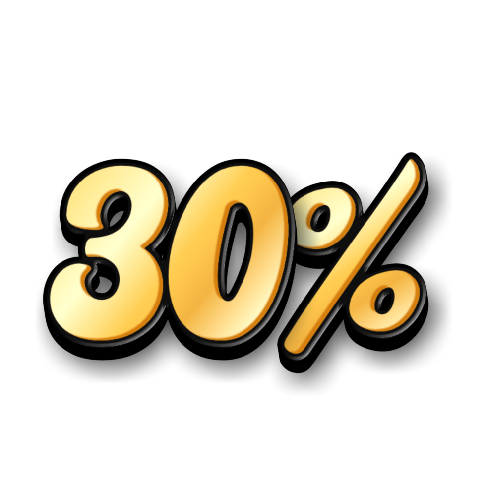 discount 3D text for sells and promotion png