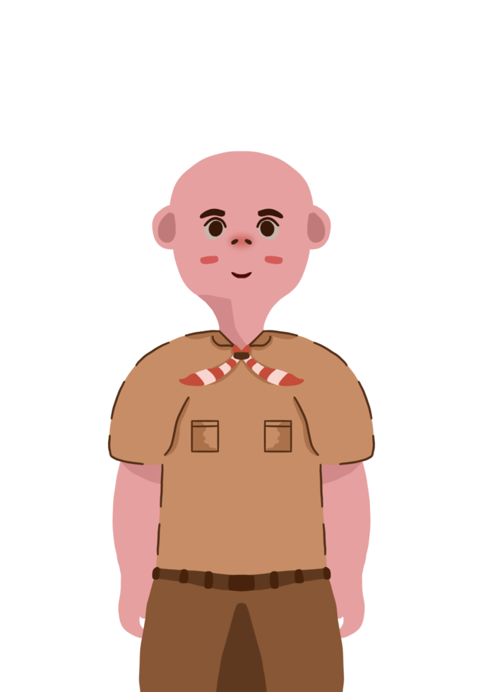 Boy Student Wear Scout Clothes png