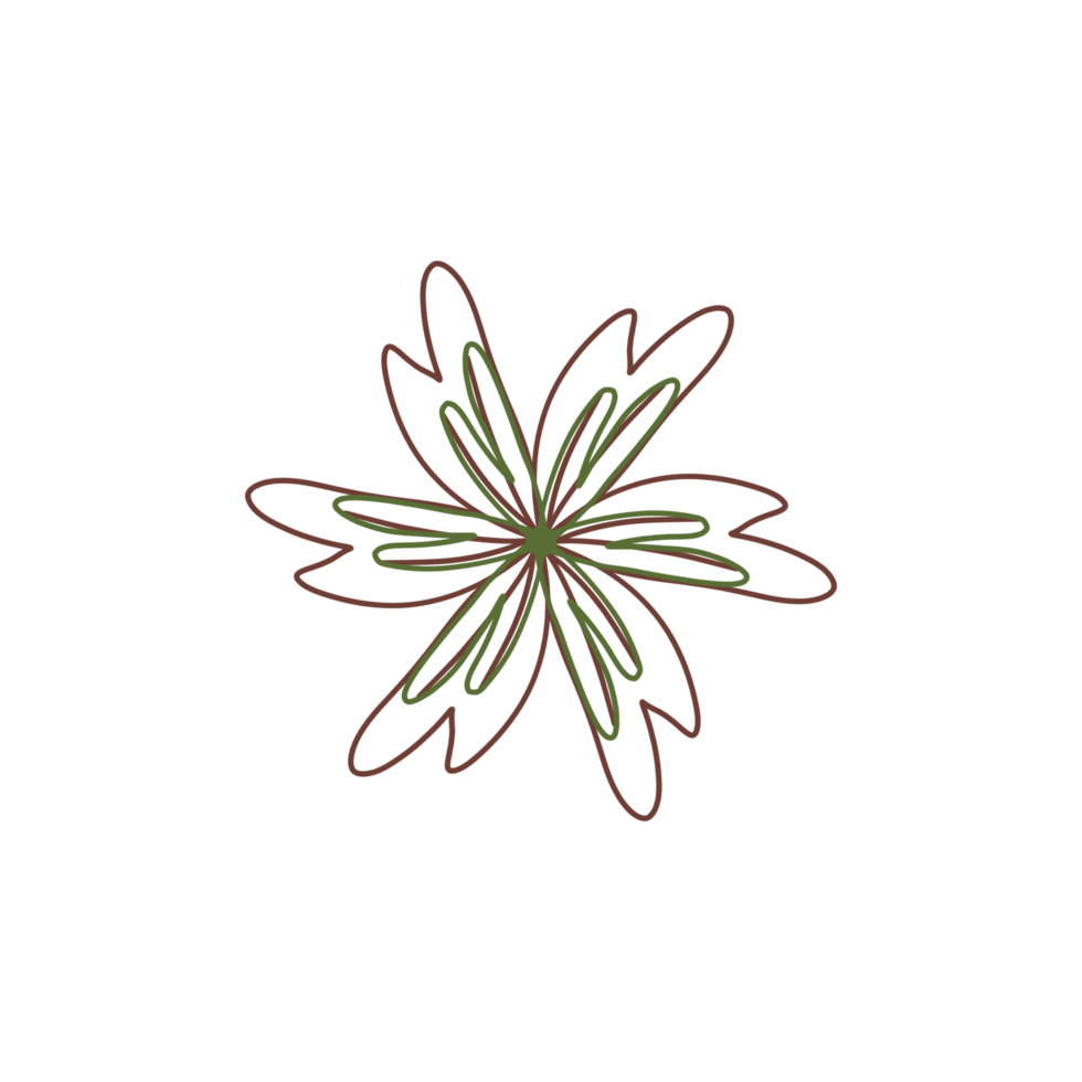 flor batik estética png