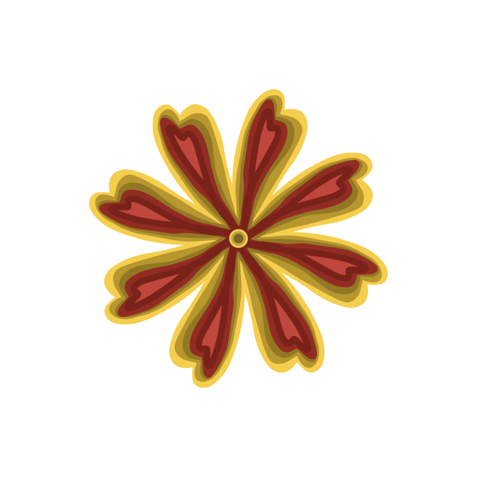 Aesthetic Batik Flower png