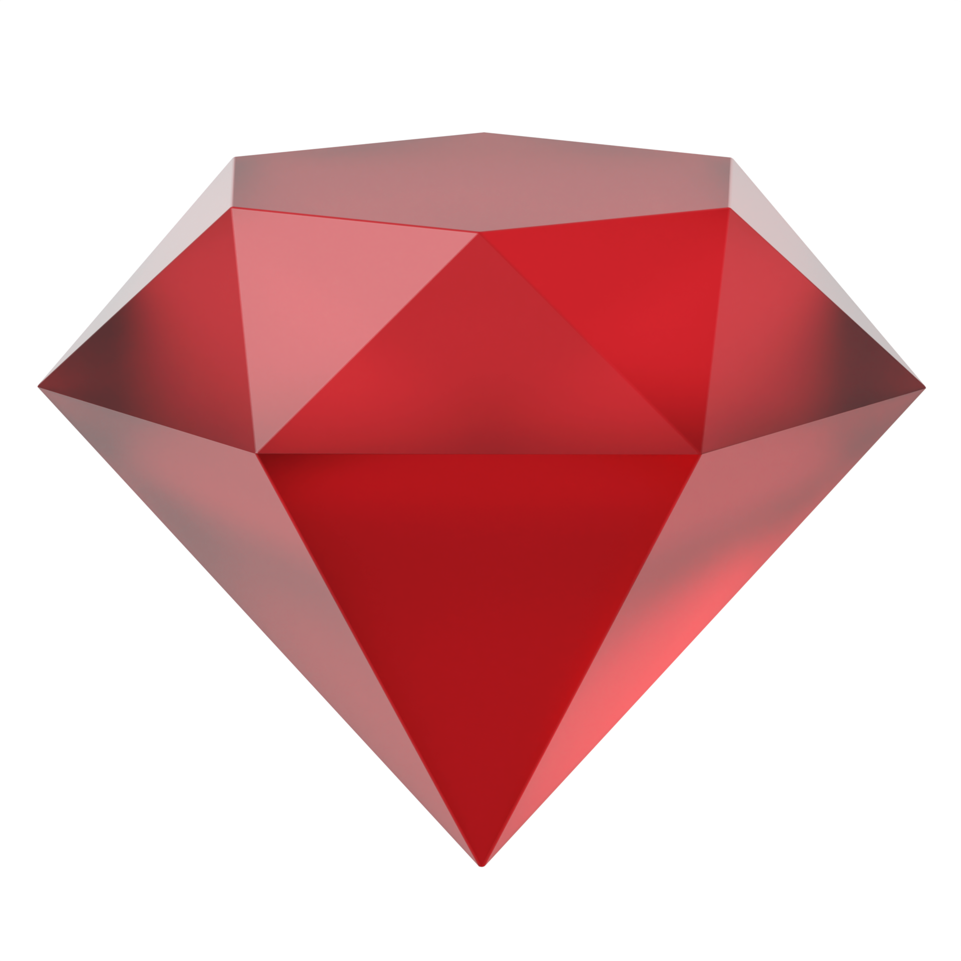 diamante rojo, joyas. representación 3d icono png sobre fondo