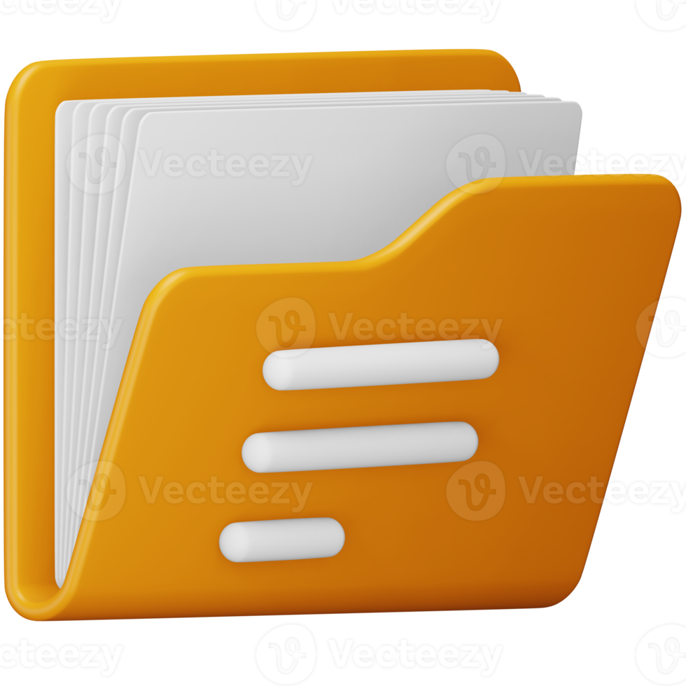 Documents folder 3d rendering isometric icon. png