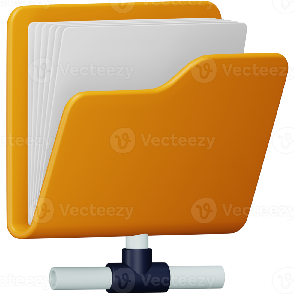 Network folder 3d rendering isometric icon. png