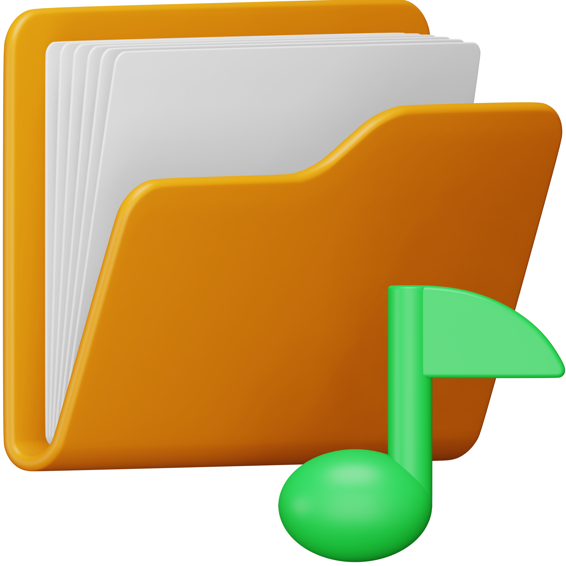 Free Music folder 3d rendering isometric icon. 15072062 PNG with