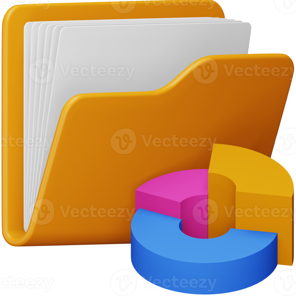 Report folder 3d rendering isometric icon. png