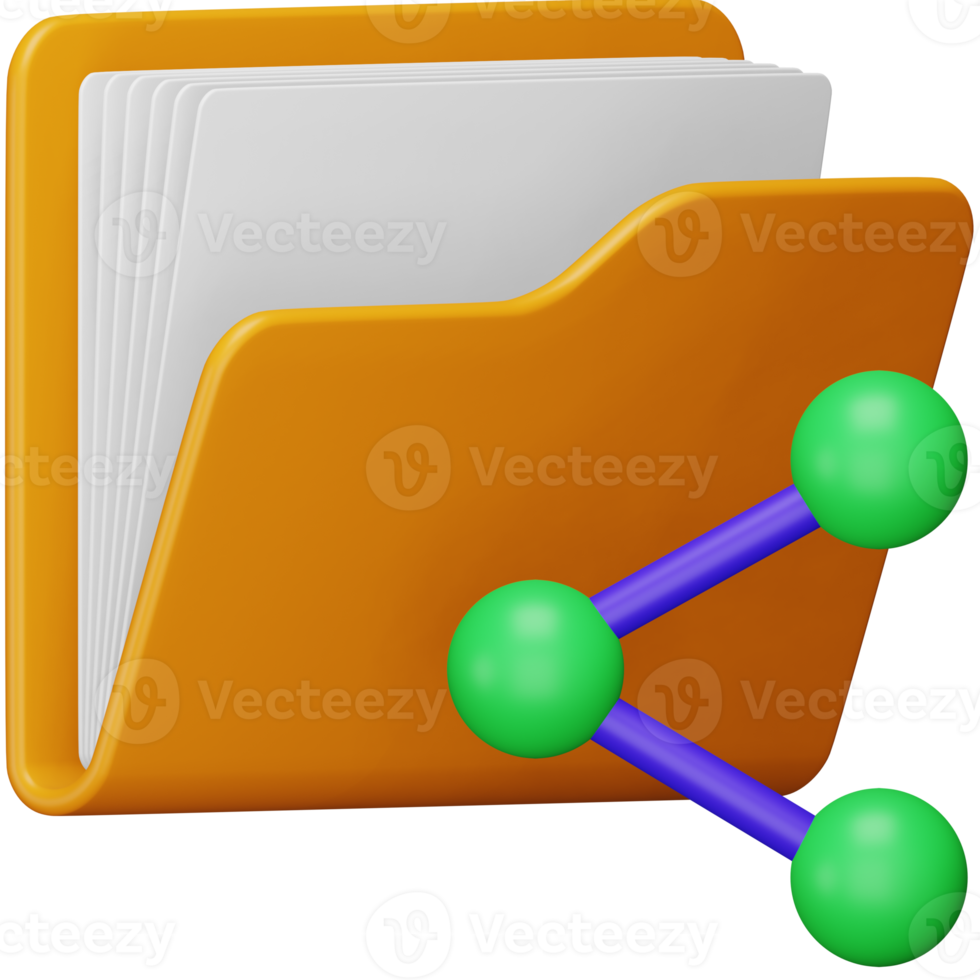 Shared folder 3d rendering isometric icon. png