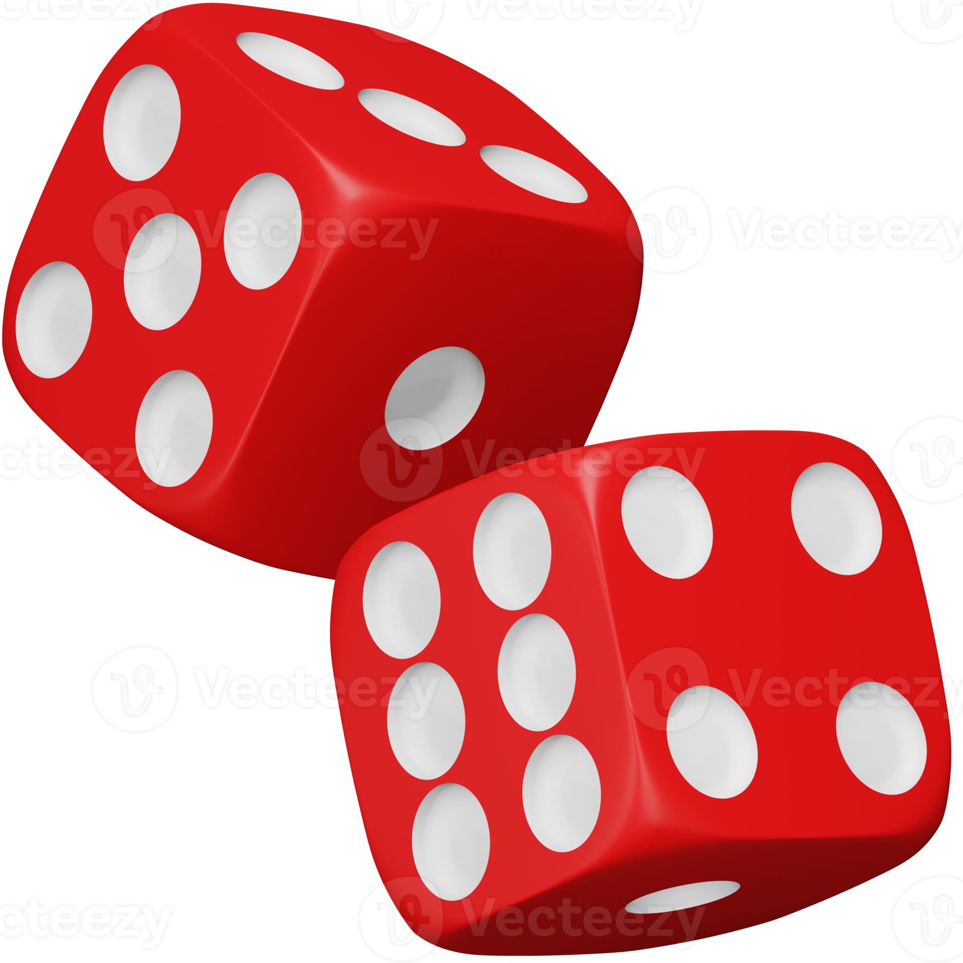 Red rolling dice 3d rendering isometric icon. 15072093 PNG