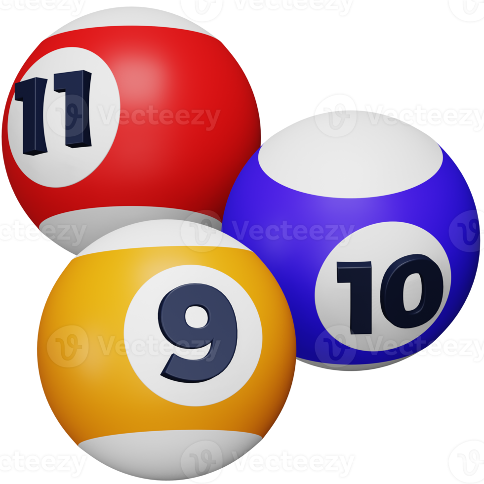 Billard 3D-Rendering isometrisches Symbol. png