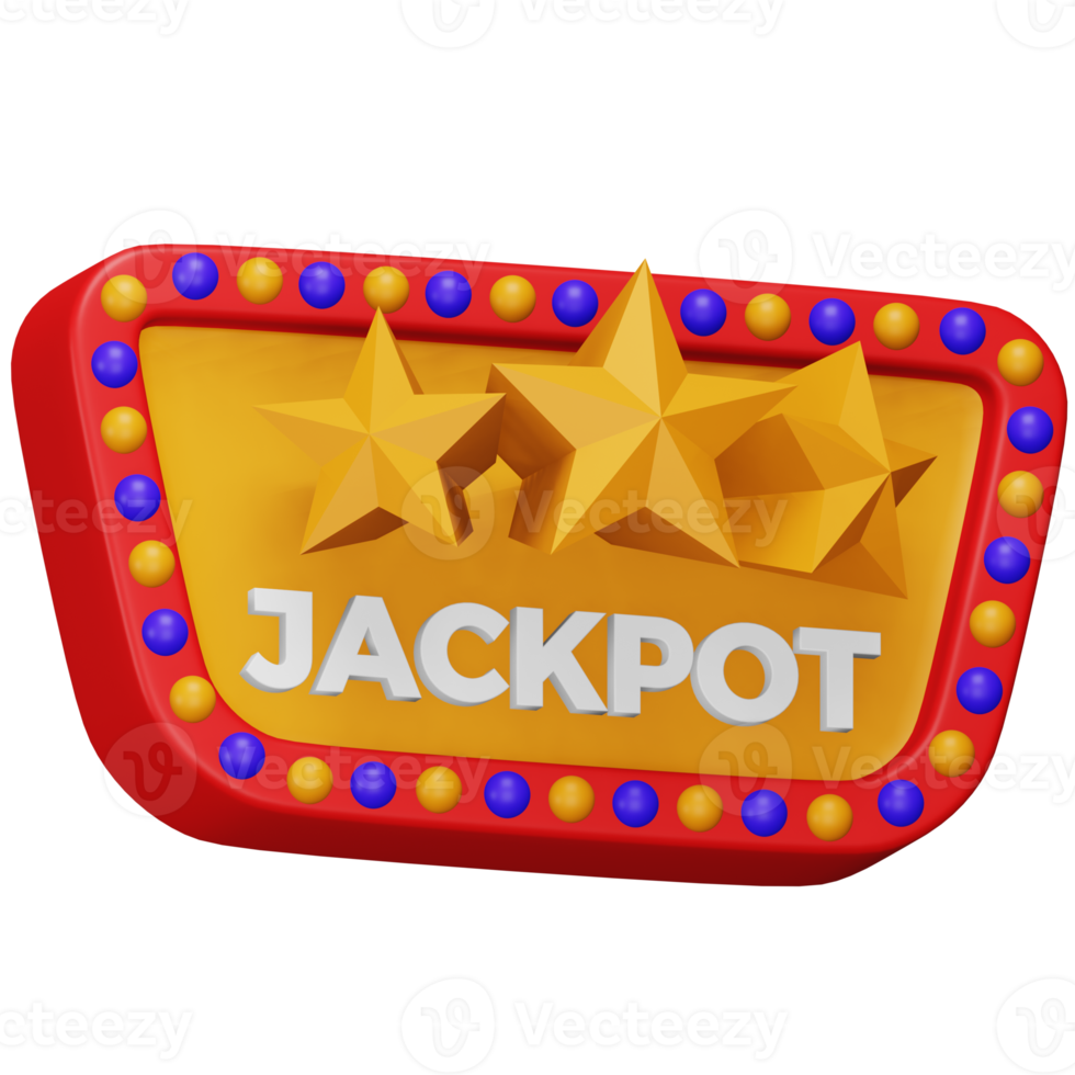 Casino Jackpot 3D-Rendering isometrisches Symbol. png