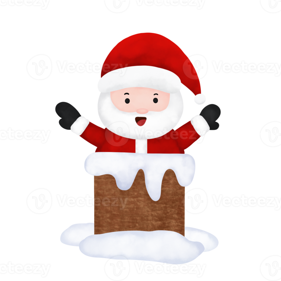 Santa Claus with chimney png