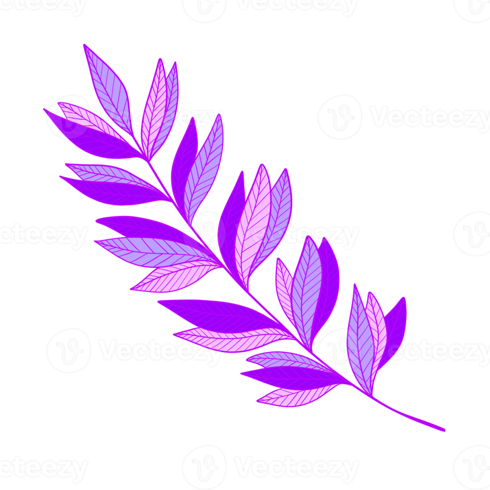 Purple Leaves Illustration. Vivid leaves. Natural. 15072211 PNG