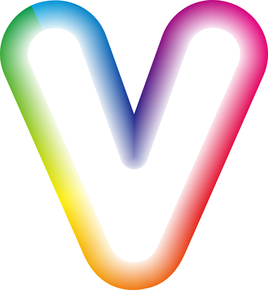 Neonbuchstabe v png