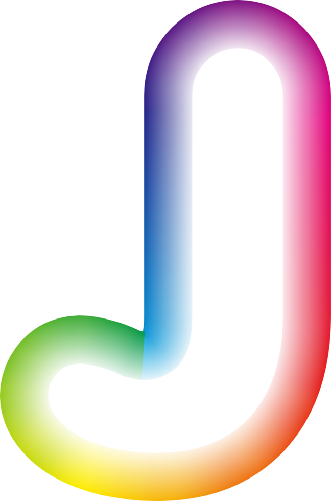 Neon Letter J png