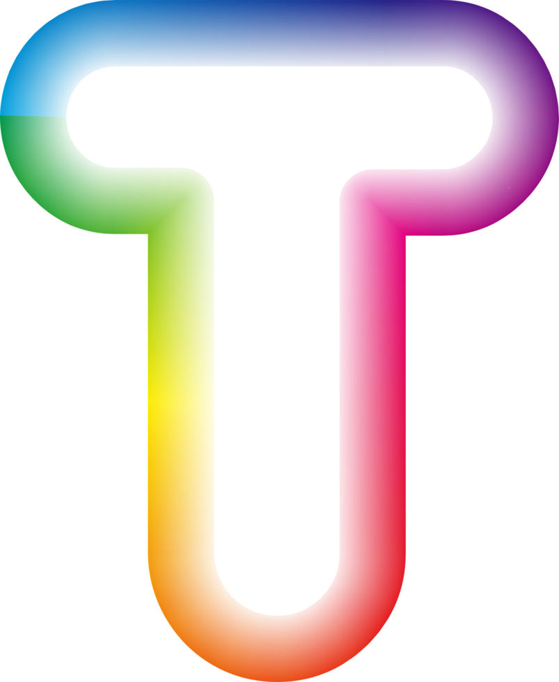 Neon Letter T png