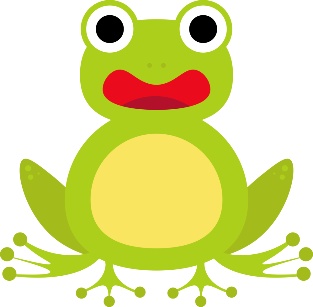 Froschdesignillustration lokalisiert auf transparentem Hintergrund png