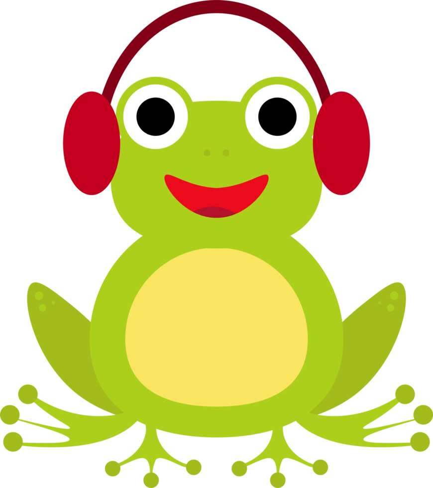 frog design illustration isolated on transparent background png