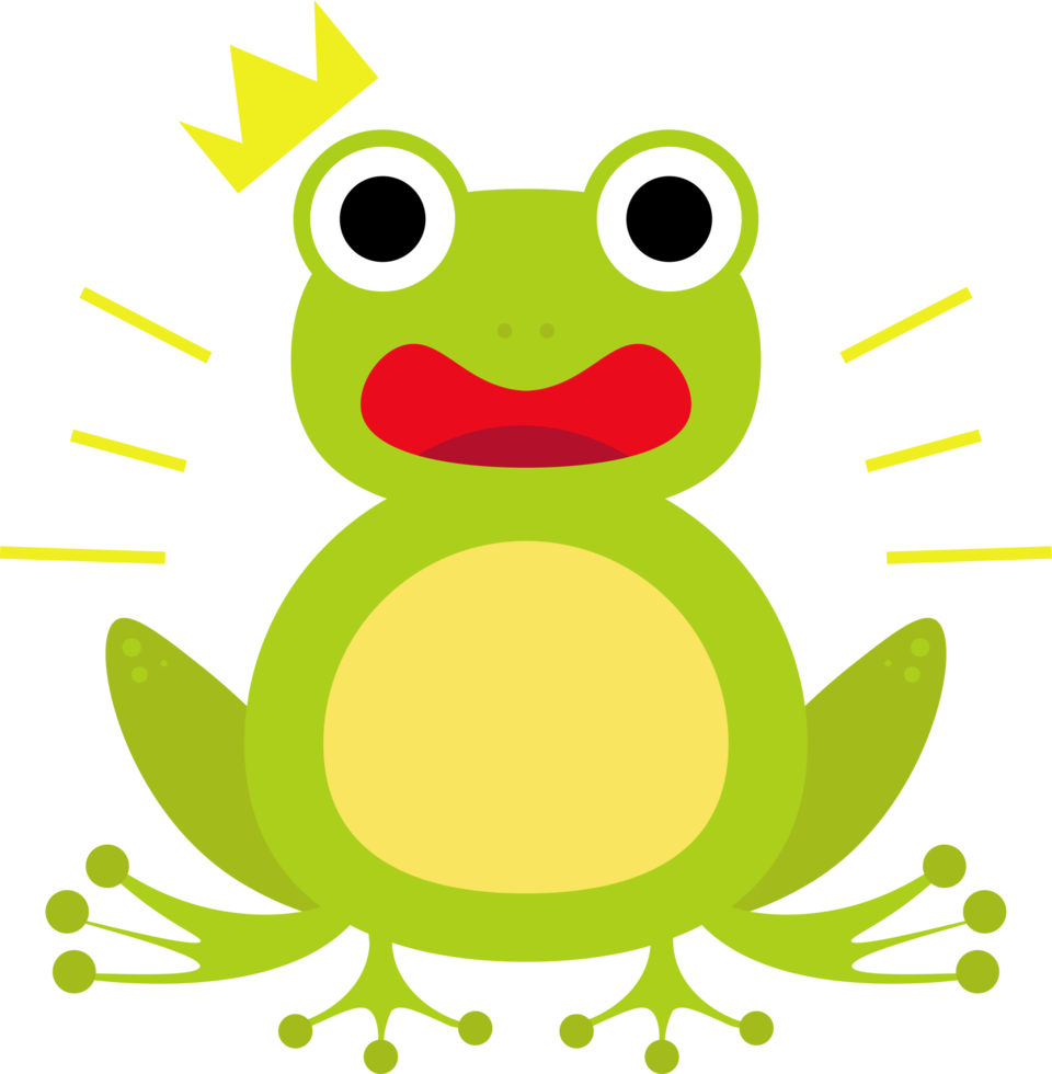 frog design illustration isolated on transparent background png