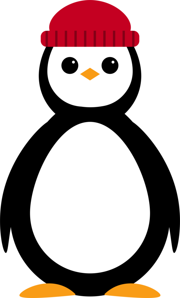 Pinguin-Designillustration lokalisiert auf transparentem Hintergrund png