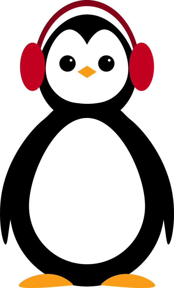 Pinguin-Designillustration lokalisiert auf transparentem Hintergrund png