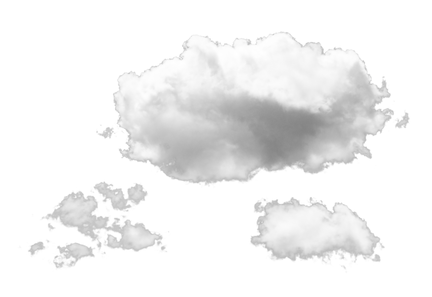 découpe de nuage blanc sur fond et texture. png