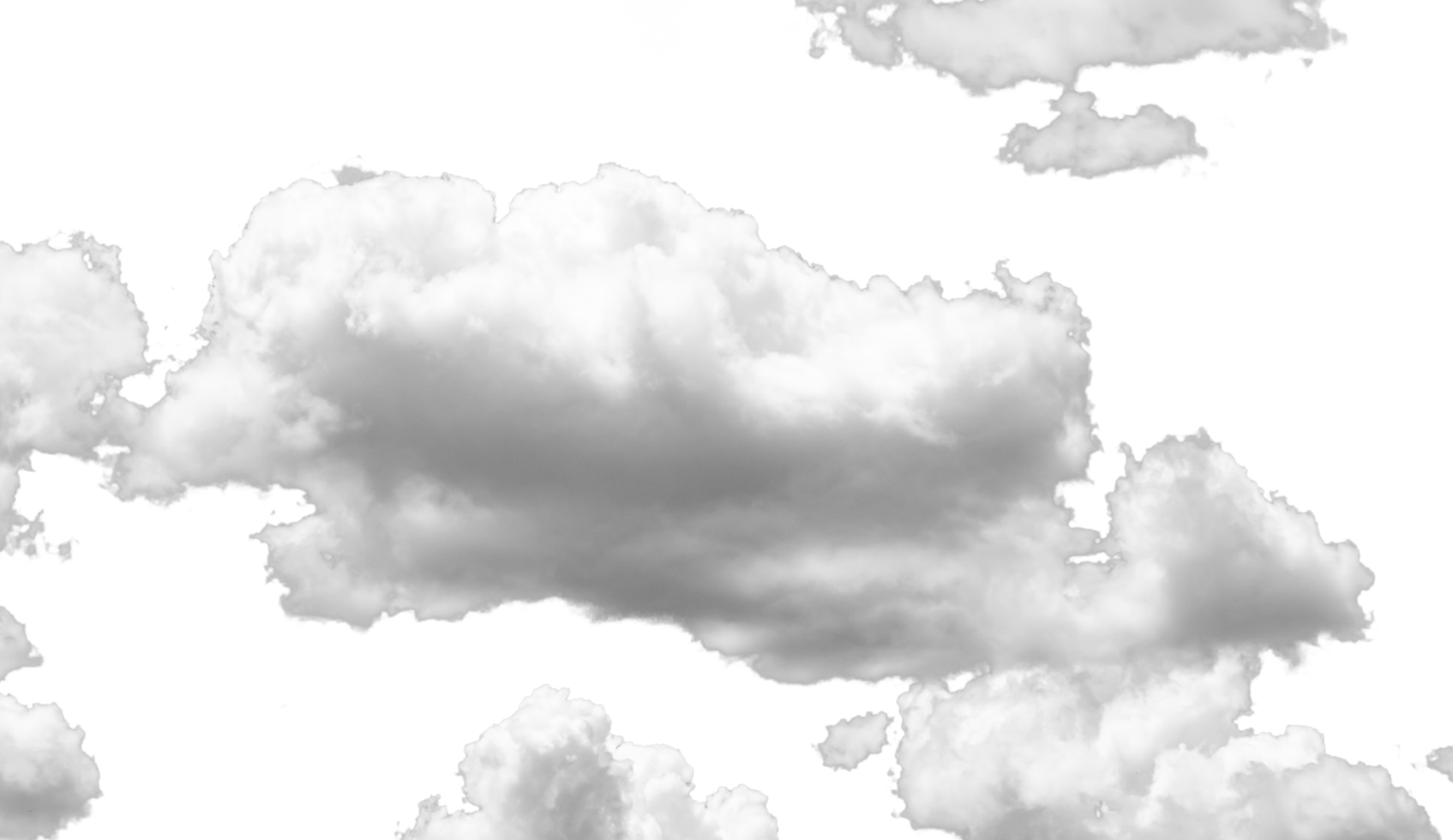 découpe de nuage blanc sur fond et texture. png