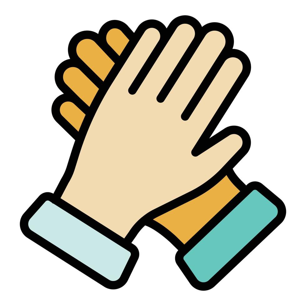 Applause icon color outline vector