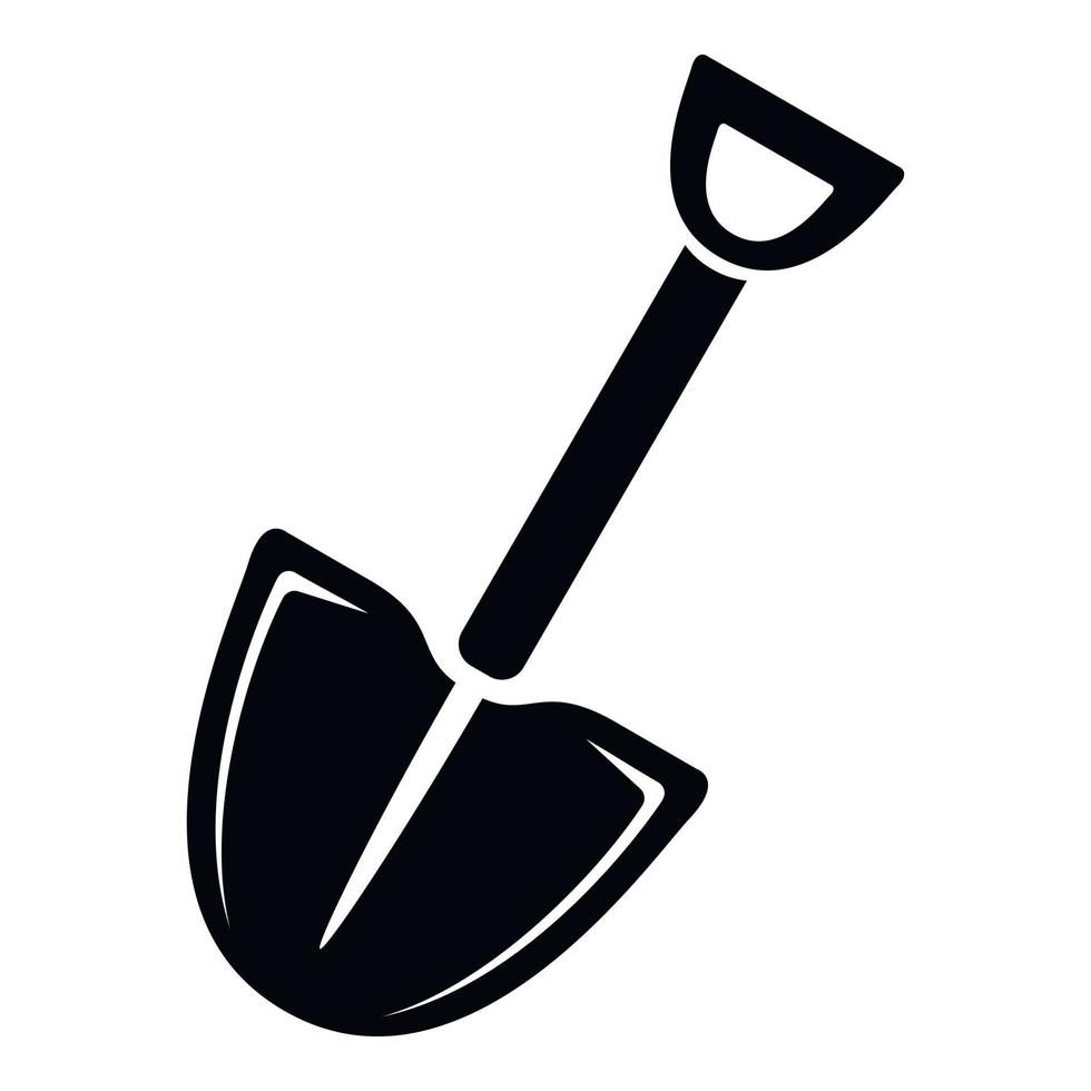 Farm shovel icon, simple style vector